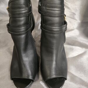 Michael Kors Black Ankle Booties with Strap Detail
